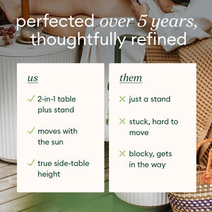 Outdoor Umbrella Side Table with Umbrella Hole