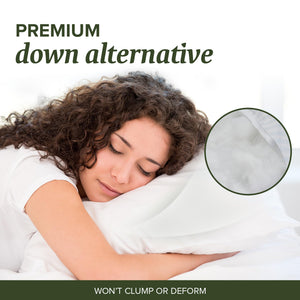 Cooling Down Alternative Bed Pillow – Adjustable Loft, King & Queen Size