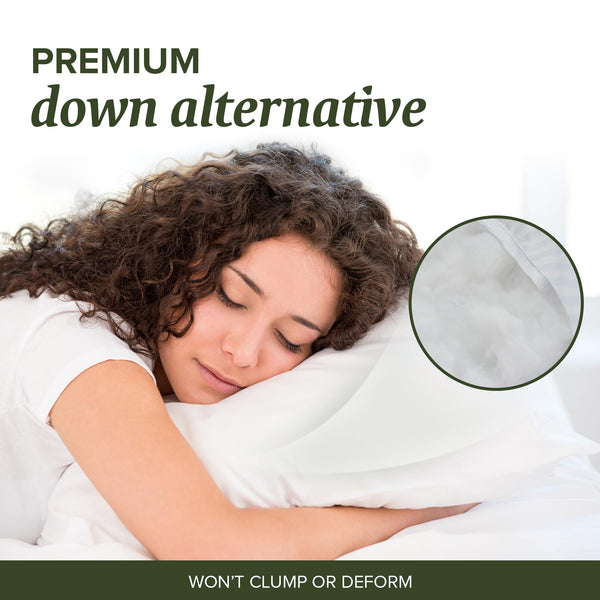 Cooling Down Alternative Pillow – Adjustable Loft, Queen & King