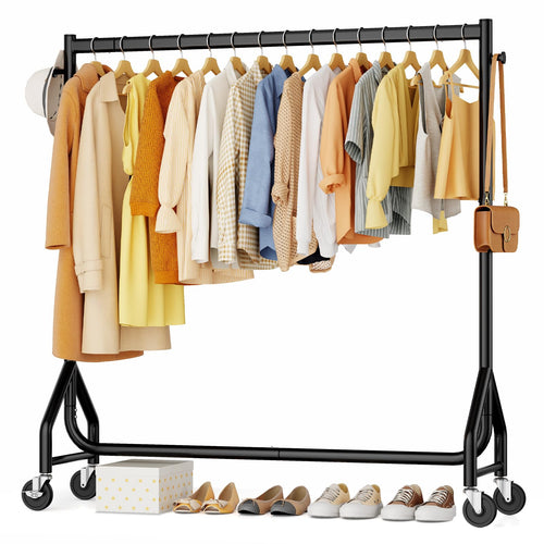 Heavy Duty Rolling Clothes Rack with Wheels