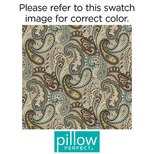 Paisley Split Back Chair Cushion with Ties – Deep Seat, Weather & Fade Resistant