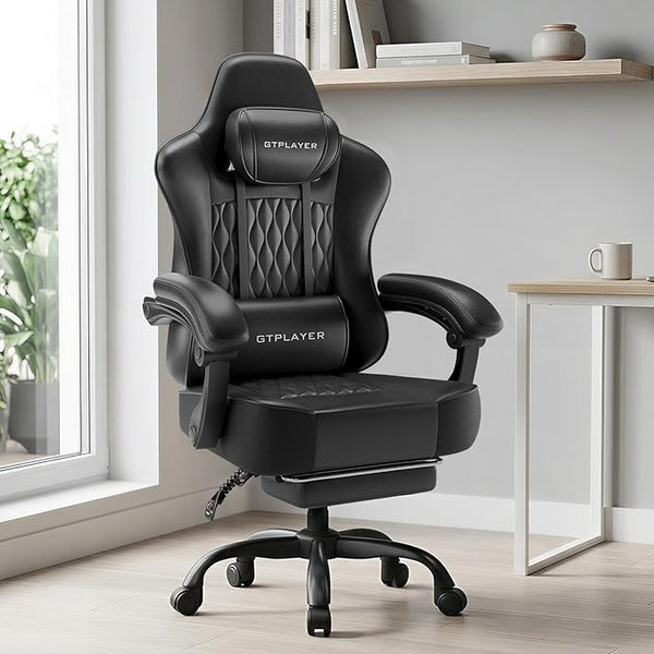 Big and Tall Gaming Chair with Footrest