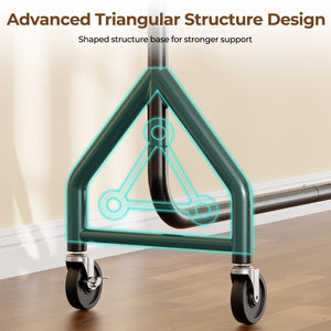 Heavy Duty Rolling Clothes Rack with Wheels