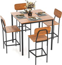 5-Piece Counter Height Dining Set with Bar Stools