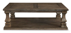 Farmhouse Coffee Table – Weathered Gray Finish