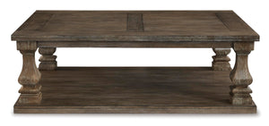 Farmhouse Coffee Table – Weathered Gray Finish