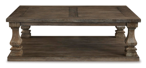 Farmhouse Coffee Table – Weathered Gray Finish