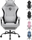 Ergonomic Gaming Chair with Pocket Spring Cushion, 350 lb Capacity, 150° Recline, Lumbar Support