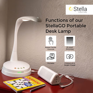 Portable Dimmable Task Lamp with Remote Control