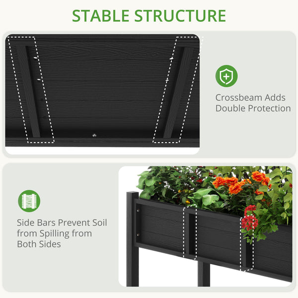 Raised Garden Bed with Storage Shelf and Tools