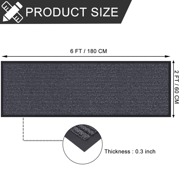 Indoor Outdoor Heavy Duty Door Mat with Non-Slip Rubber Backing