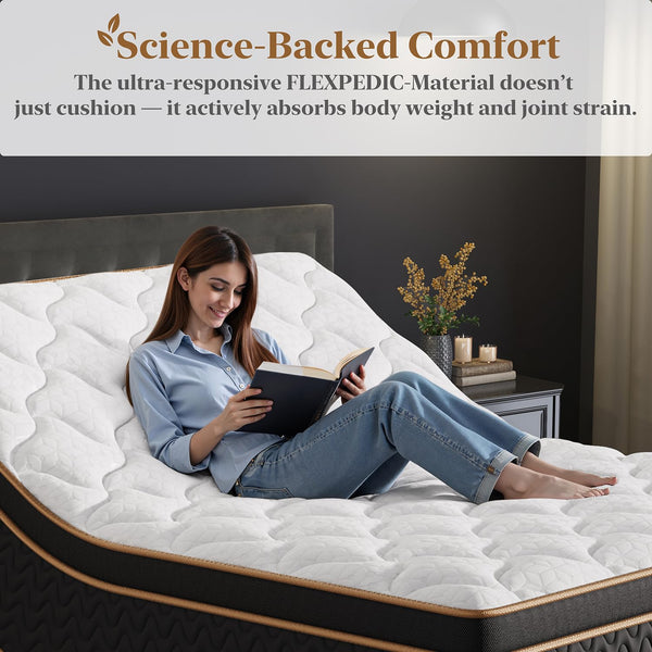 Queen Mattress 10 Inch Firm Hybrid with Pocket Springs