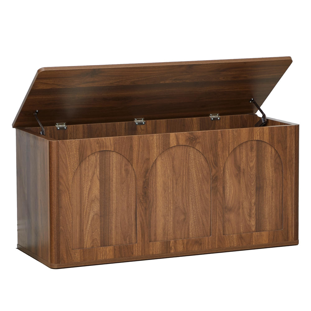 Lift-Top Storage Bench with Hidden Compartment