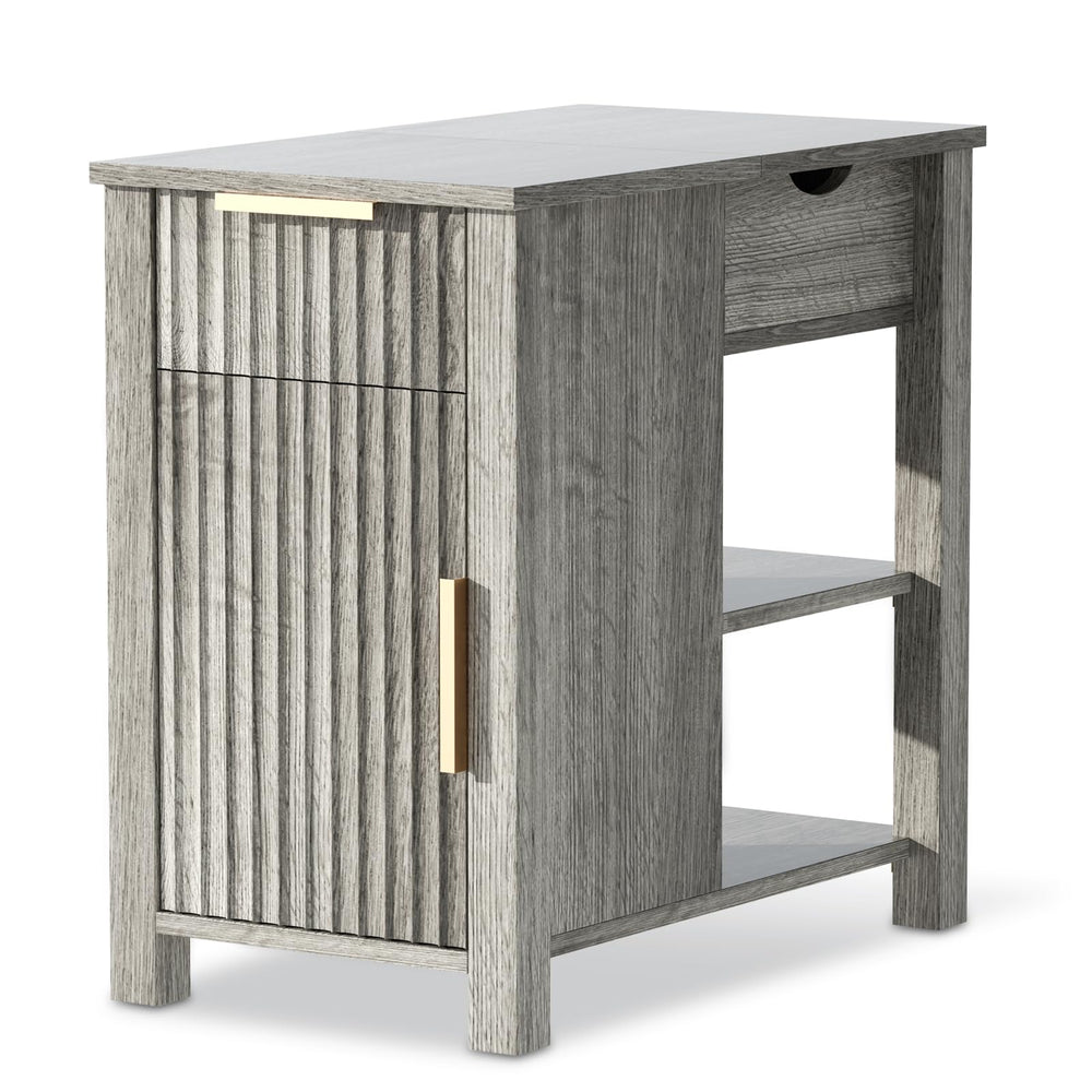 End Table with Charging Station & Storage