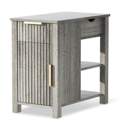 End Table with Charging Station & Storage