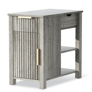 End Table with Charging Station & Storage