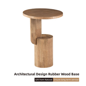 Round Geometric End Table