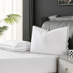 Hotel Collection Down Pillow Set of 2 – Soft Medium Firm Support