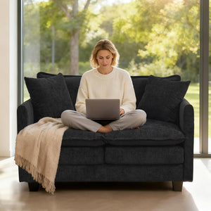 50" Loveseat Sofa with Deep Seat and Pillows