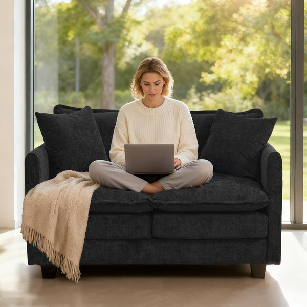 50" Loveseat Sofa with Deep Seat and Pillows