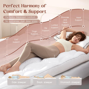 4-Inch Memory Foam Mattress Topper with Anchor Straps