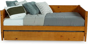 Mid-Century Modern Twin Daybed with Trundle — Solid Wood