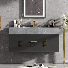 39.4" Floating Bathroom Vanity with Sink & Sintered Stone Countertop