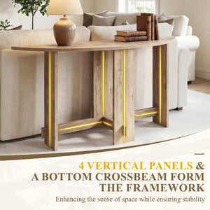 Half-Moon Console Table, 51" Entryway & Sofa Table