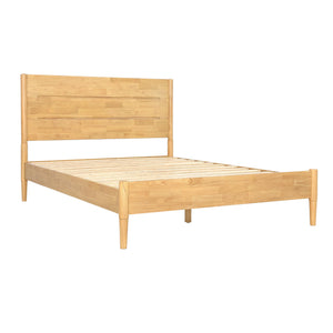 Solid Wood Platform Bed Frame with Headboard | No Box Spring Needed