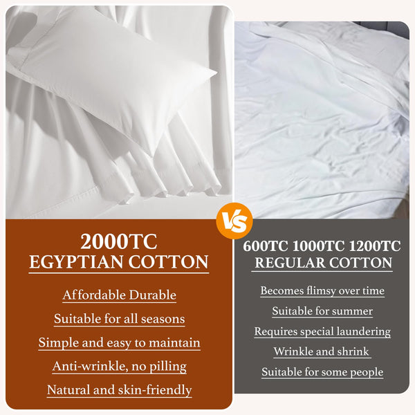 Queen Cotton Bed Sheet Set – White