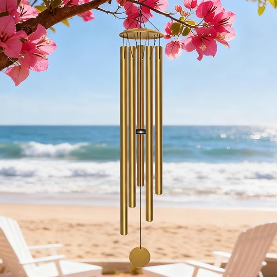 65-Inch Extra Large Outdoor Wind Chimes – Deep Tone Aluminum