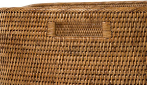 Rattan Storage Basket with Handles – Large