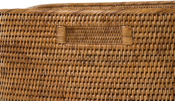 Rattan Storage Basket with Handles – Large