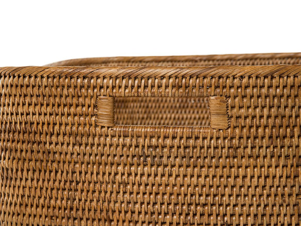 Rattan Storage Basket with Handles – Large