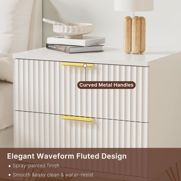 Modern Nightstand Set of 2 with Drawers