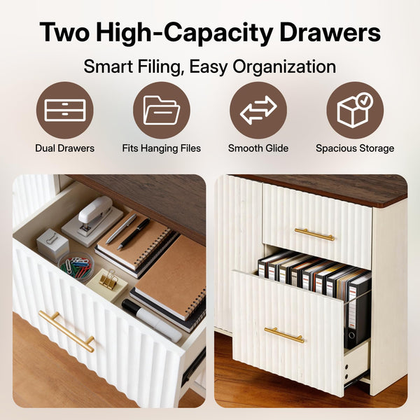 L-Shaped Electric Standing Desk with Drawers & Storage Cabinet