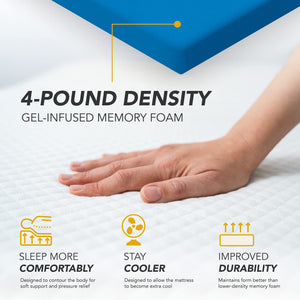 12-Inch Eastern King Cooling Gel Memory Foam Mattress