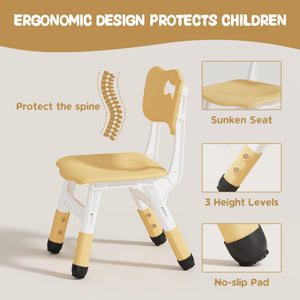 Kids Table & 2 Chairs Set – Height Adjustable, Graffiti Desktop, Multi-Activity, Ages 3–8