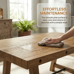 7-Piece Farmhouse Dining Table Set with Upholstered Chairs