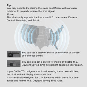 18-Inch Atomic Outdoor Wall Clock with Temperature