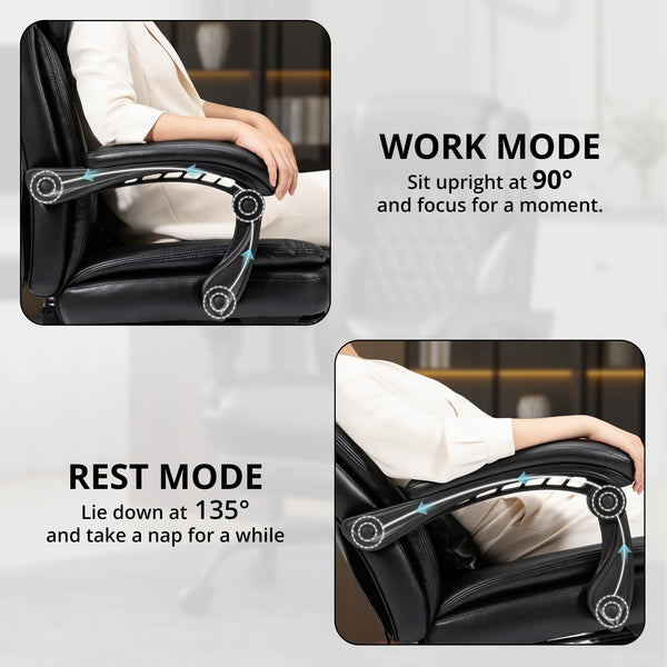Big & Tall Reclining Office Chair with Footrest