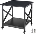 2-Tier Rolling Printer Stand with Storage Shelf