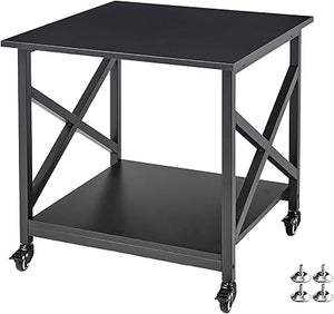 2-Tier Rolling Printer Stand with Storage Shelf