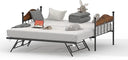 Twin Metal Daybed with Trundle and Headboard