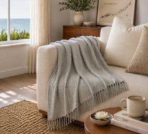 Baby Alpaca Throw Blanket — Handwoven, Lightweight & Breathable