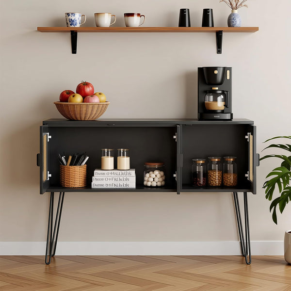 47" Console Table with Rattan Drawers | Entryway Sofa Table