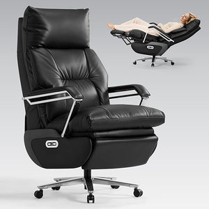 Dual Motor Electric Executive Office Chair with Footrest