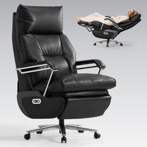 Dual Motor Electric Executive Office Chair with Footrest