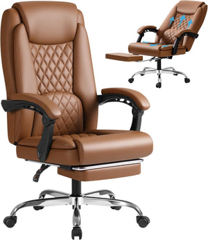 Reclining Ergonomic Office Chair with Footrest