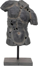 25" Resin Male Torso Sculpture | Modern Decorative Figurine